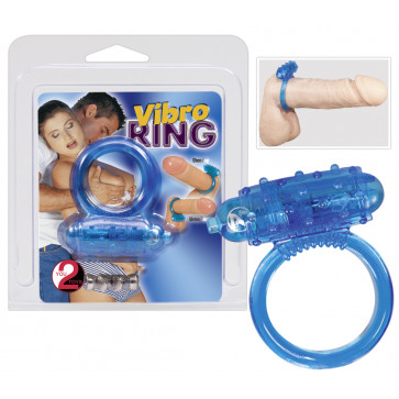 Эрекционное кольцо - Vibro Ring Silikon Blue