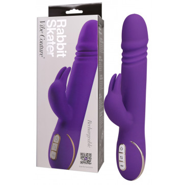 Hi-tech вибратор - Rabbit Skater Purple Vibrator mit Klitorisreizer