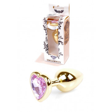 Анальна пробка - Jewellery Gold Heart Plug Rose