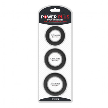 Эрекционные кольца - Power Plus Soft Silicone Snug Ring Black Black