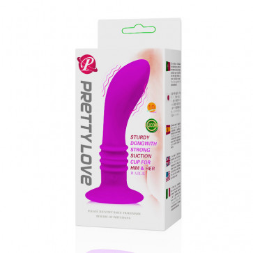 Анальная пробка - 10 speed vibrations, Anal plug, 100% Silicone, Super suciton, 12x6cm