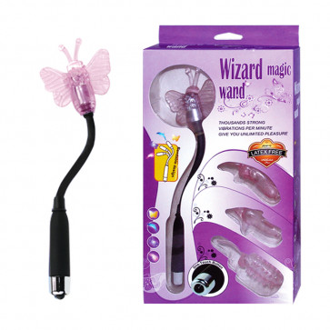 Magic Wizard Wand Butterfly Purple Vibro