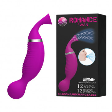 Вібратор - Romance Swan Sucking Vibrator Purple