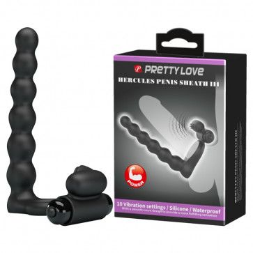 Насадка на член - Pretty Love Hercules Vibro Penis Sheath III Black