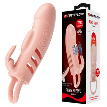 Насадка на член - Pretty Love Sloane Vibro Penis Sleeve Flesh