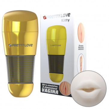 Pretty Love Kitty Mouth Masturbator Flesh Gold