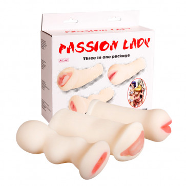 Мастурбатор - Passion Lady Attached Vibrating Egg, Tighten, Shrink, 2 AA Batteries, TPR, Whit