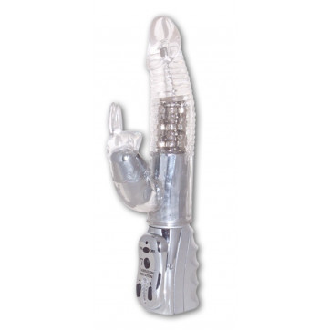 Вибратор 7-Speed Vib, 6-Speed Rotate,Pearls - Clear