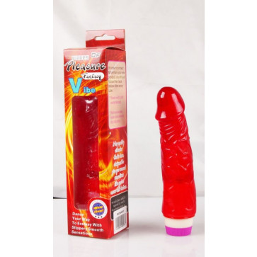 Вибратор - Classic Jelly Vibe Red, 20 см