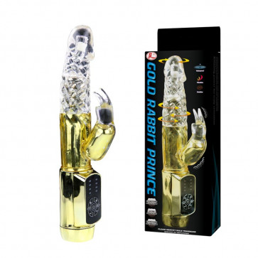 Hi-tech вибратор - Multi-speed Vibration and Rotation White Pearls, Clear