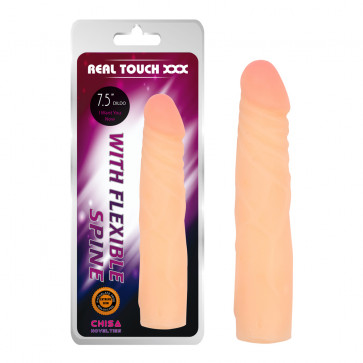 Фалоімітатор - Real Touch XXX Dildo With Flexible Spine 7.5"