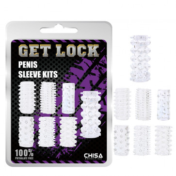 Набір насадок на член - Get Lock Penis Sleeve Kits Clear