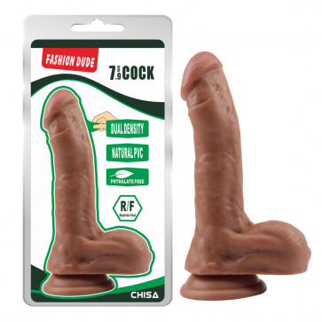 Фаллоимитатор с мошонкой - Fashion Dude 7.9" Cock Latin