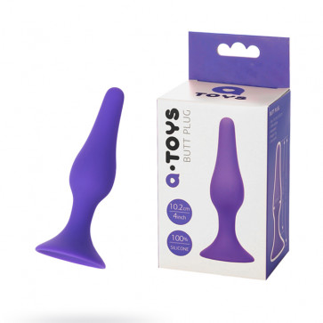 Анальная пробка - A-Toys, силикон, фиолетовый, 10,2 см