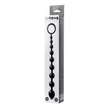 Анальный стимулятор - A-Toys, Anal chain, silicone, black, 28,3 cm