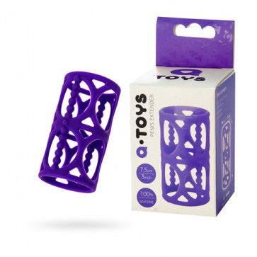 Насадка на пенис Toyfa A-Toys, силикон, фиолетовый, 7,5 см