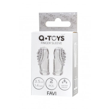 Насадки на пальці - Set of finger sleeves A-toys Favi, TPE, transparent, 3.5 cm