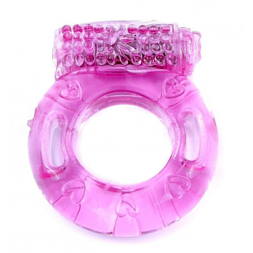 Эрекционное вибро кольцо BOSS Vibrating Cock Ring Pink, BS6700038