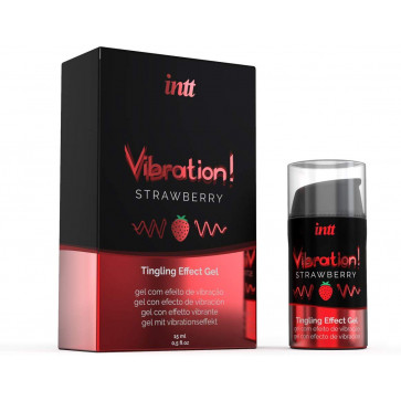Рідкий вібратор - VIBRATION STRAWBERRY 15 ml