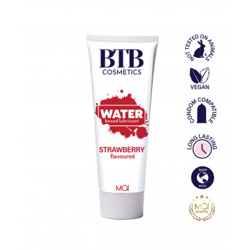 Лубрикант - BTB Water Based Flavored Strawberry Lubricant, 100 мл