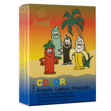 Презервативы - Amor Color, 3 шт.