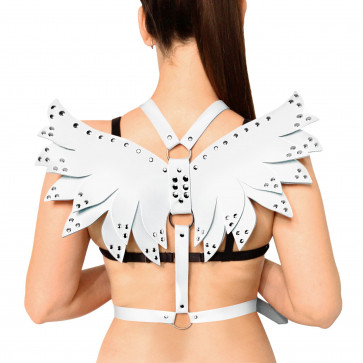 Женская портупея Art of Sex - Wings белая L-2XL, экокожа