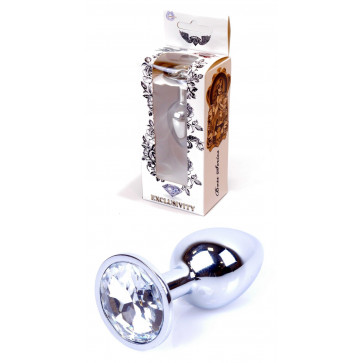 Анальная пробка Boss Series - Jewellery Silver PLUG Clear S, BS6400012