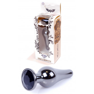 Анальная пробка Boss Series - Jewellery Dark Silver BUTT PLUG Black, BS6400056