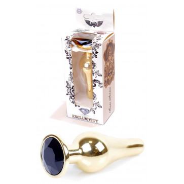 Анальная пробка Boss Series - Jewellery Gold BUTT PLUG Black, BS6400065