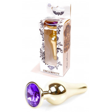 Анальная пробка Boss Series - Jewellery Gold BUTT PLUG Purple, BS6400070