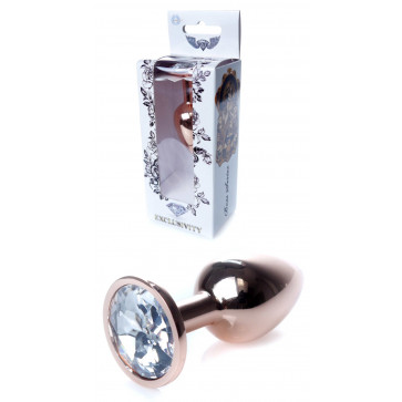 Анальная пробка Boss Series - Jewellery Red Gold PLUG Clear S, BS6400112