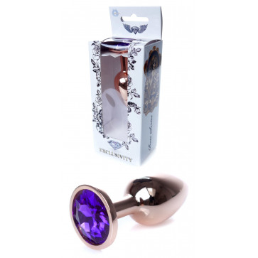 Анальная пробка Boss Series - Jewellery Red Gold PLUG Purple S, BS6400110