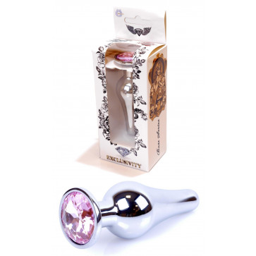 Анальная пробка Boss Series - Jewellery Silver BUTT PLUG Rose, BS6400072