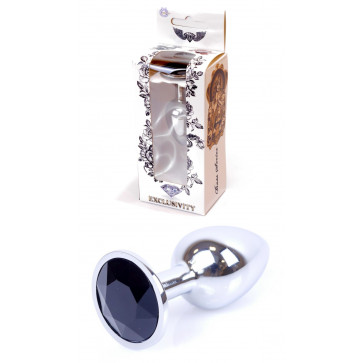 Анальная пробка Boss Series - Jewellery Silver PLUG Black S, BS6400013