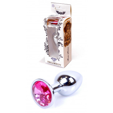 Анальная пробка Boss Series - Jewellery Silver PLUG Pink S, BS6400008