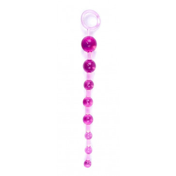 Анальные бусы Jelly Anal Beads Purple, SKN-ANL033 Purple