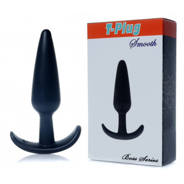 Анальный плаг Boss Series - T Plug Smooth Black, BS6700065
