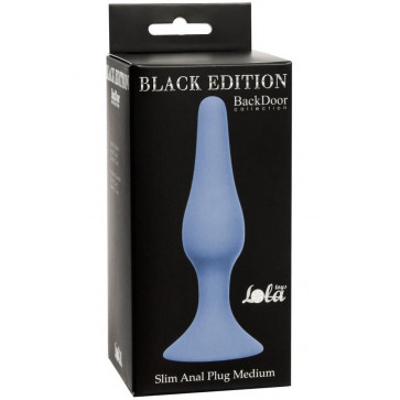 Анальный плаг Slim Anal Plug Medium - Blue, 57420602