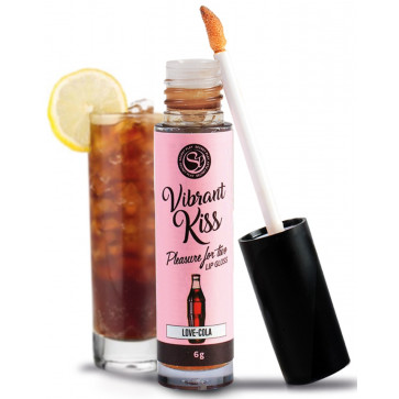 Блеск для губ с эффектом вибрации Secret Play - LIP GLOSS Vibrant Kiss Cola, 6 грамм