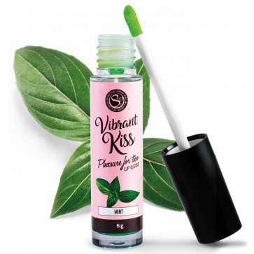 Блеск для губ с эффектом вибрации Secret Play - LIP GLOSS Vibrant Kiss Mint, 6 грамм