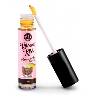Блеск для губ с эффектом вибрации Secret Play - LIP GLOSS Vibrant Kiss Pina Colada, 6 грамм