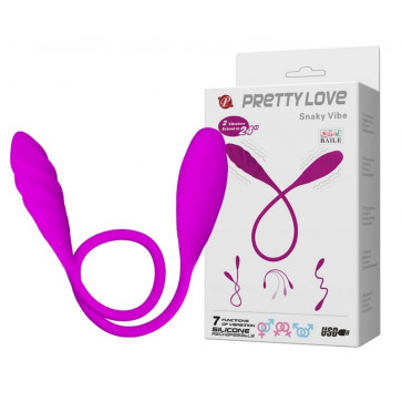 Гибкий вибростимулятор унисекс PRETTY LOVE - Snaky Vibe, BI-014327-1