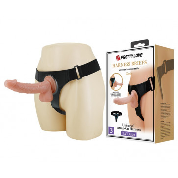 Страпон женский Pretty Love - HARNESS BRIEFS Kevin, BW-022091NR