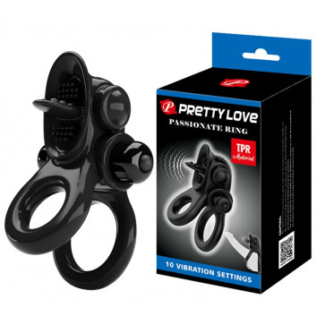 Эрекционное вибро кольцо Pretty Love Passionate Ring, BI-210225