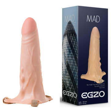 Фаллопротез поясной EGZO MAD FH17 ( 18 см х 4,5 см )