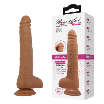 Фаллоимитатор на присоске Baile Beautiful DICK 11'' Flesh, BW-008038NR-1