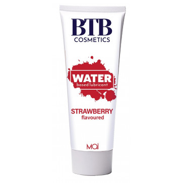 Гель-лубрикант на водной основе с ароматом клубники Mai - BTB Water Based Lubricant STRAWBERRY flavored, 100 ml