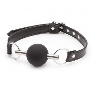 Кляп Metal Rod Silicone Ball Gags Black