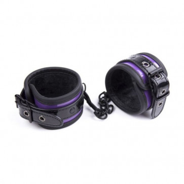 Кожаные наручники Purple bright Surface Leather Handcuffs
