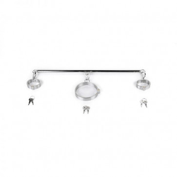 Мужские наручники Male Stainless Steel Hand and Neck Handcuffs